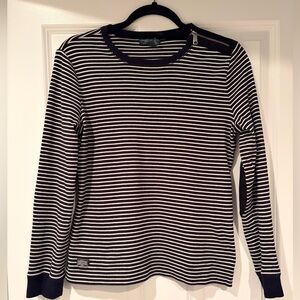 Lauren Jeans Co by Ralph Lauren Stripe Long Sleeve Top - Sz: L